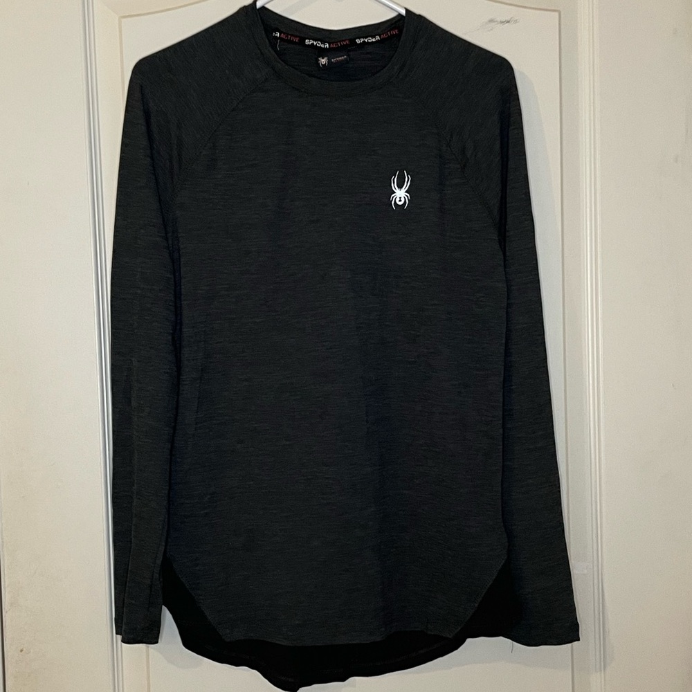 Spyder Gray Long Sleeve with Red Accents